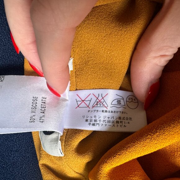 Vintage Chloe Crepe Button Down Top - Size 42 (US Medium) - Picture 5 of 6